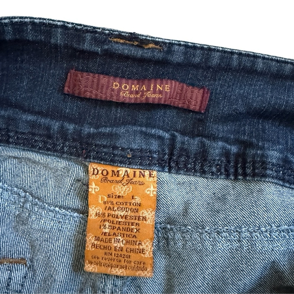 Vintage Y2K Domaine Low Rise Cropped Jeans Size L | 2000s Bermuda Capri Denim - Picture 8 of 8